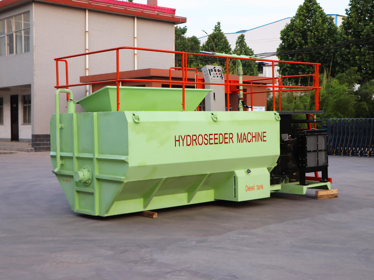 hydroseeder for ecological restoration of landfill