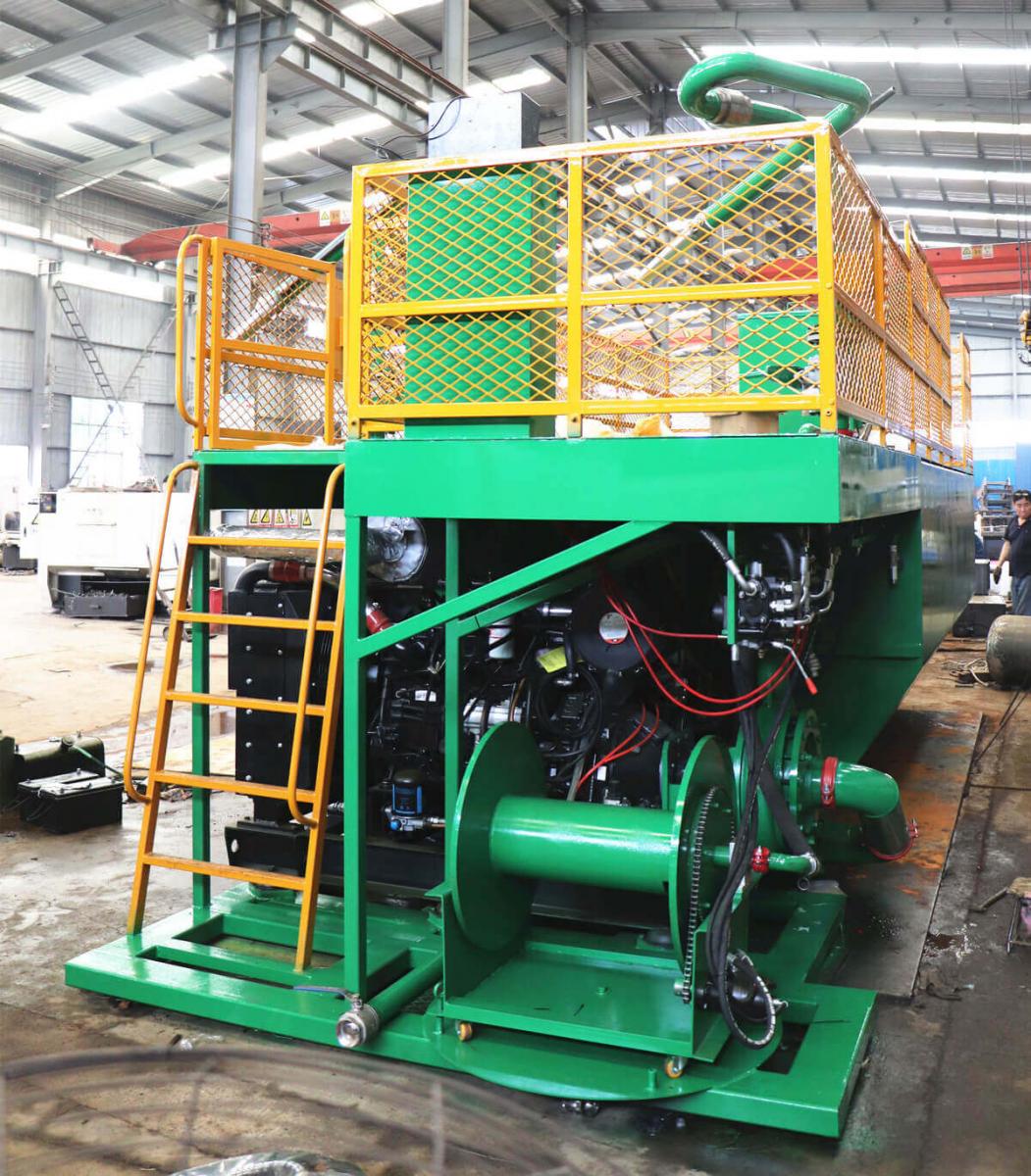 hydroseeding machine for mine restoration