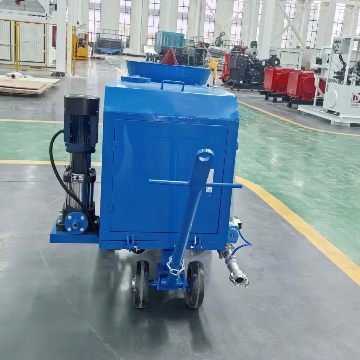 Refractory spraying gunning machine