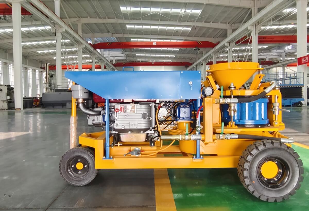diesel engine shotcrete machine for pool construction