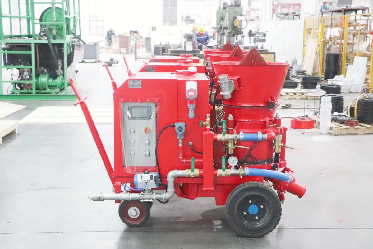 dry mix refractory guncrete machine