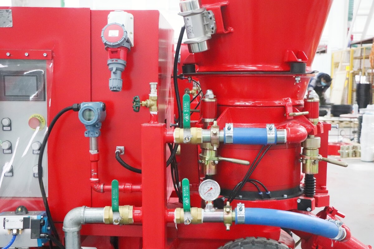 dry mix refractory gunite machine