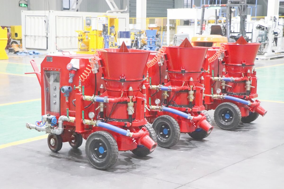 dry mix refractory shotcreting machine