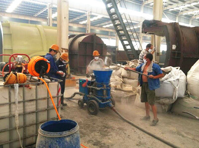 gunite machine for lime plant