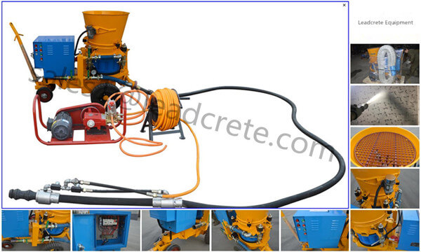 Refractory gunite machine