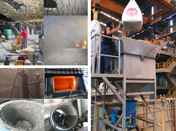 Refractory gunning machine for repairing blast furnace