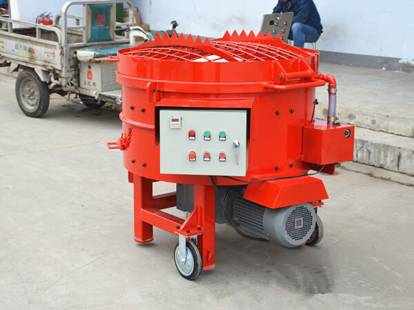 paddle mixer for mixing refractory material