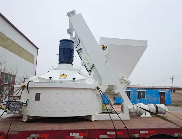 Hydraulic / pneumatic discharge planetary concrete vertical shaft mixer 