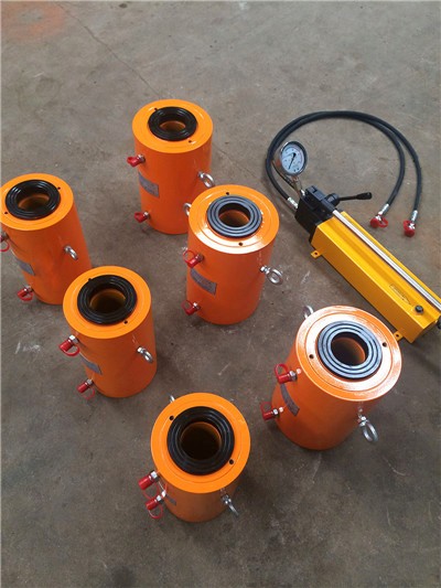 Double acting hollow hydraulic jack