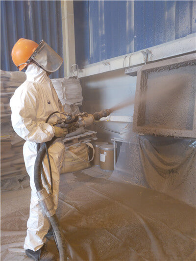 refractories spraying machine for cement kilns