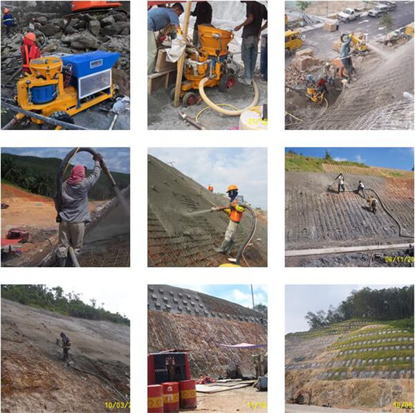 shotcrete machine application