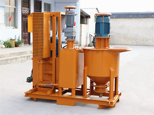 grout pump with mixer for injecting cement