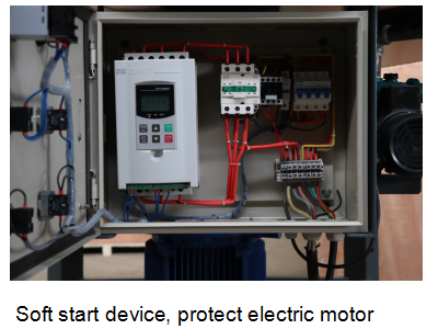Soft start device, protect electric motor