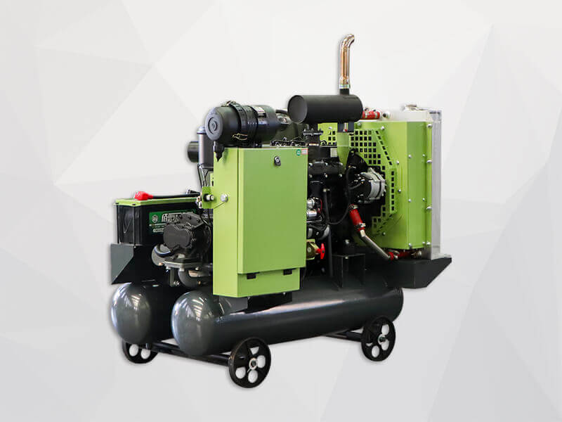 diesel powered rotary screw air compressor