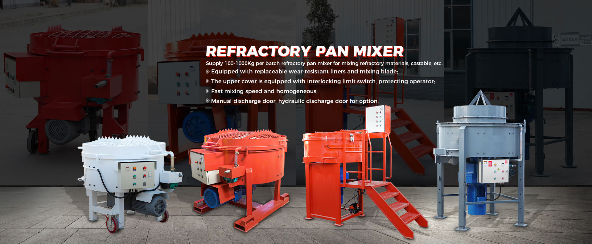 refractory pan mixer for sale