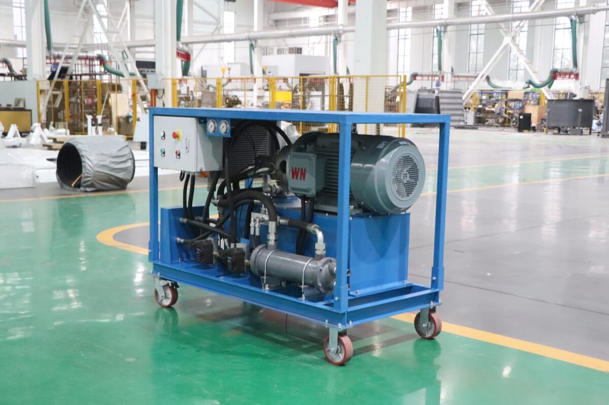 Electric motor drive hydraulic station