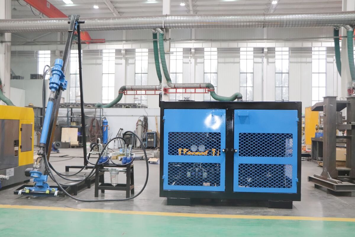 hydraulic chain feed rig for micropile installation