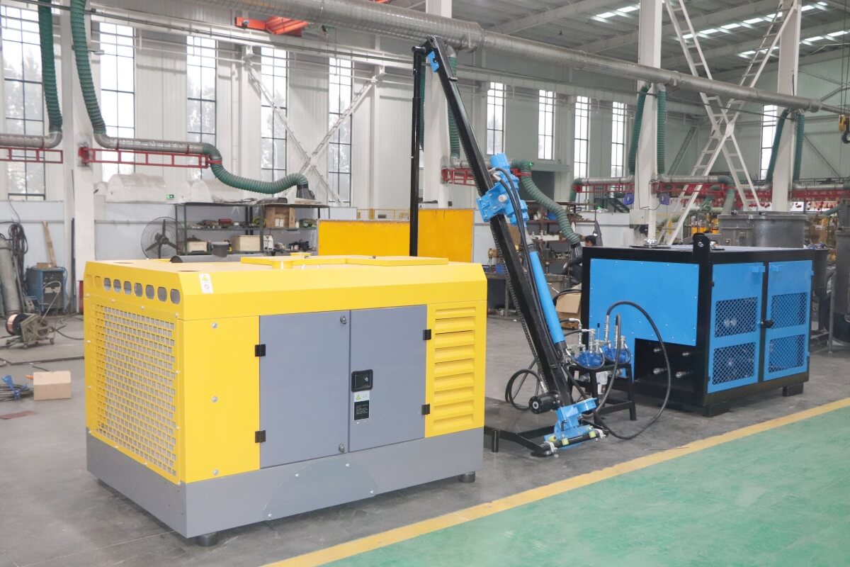 portable drill rig for quarry work