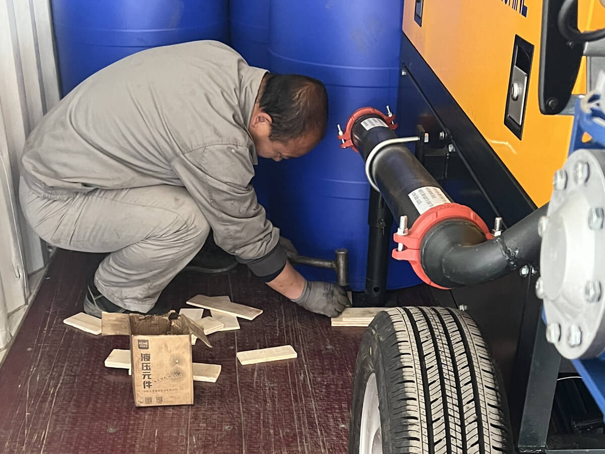 shipment of foam concrete machine and foam agent