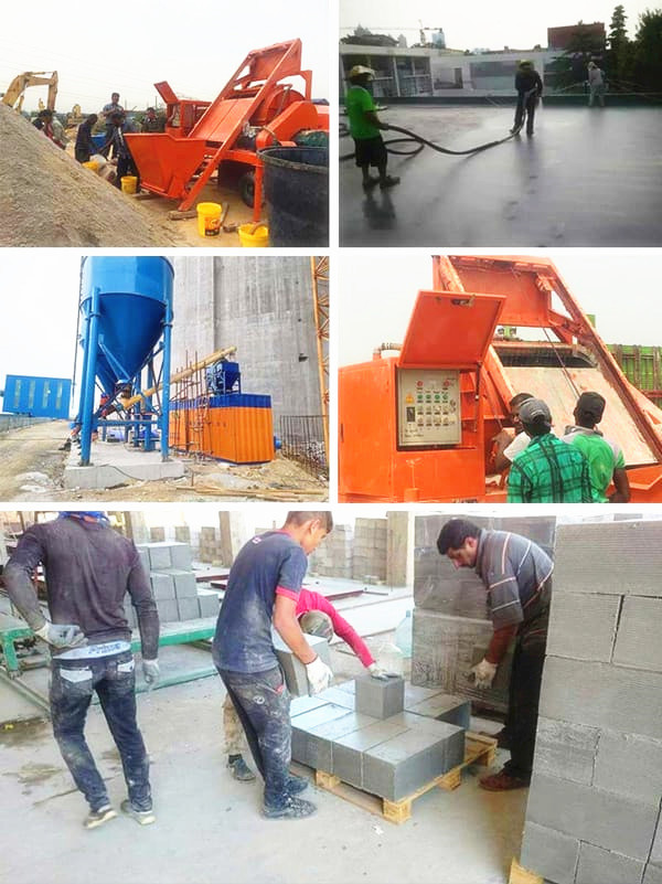 foam concrete mixer application