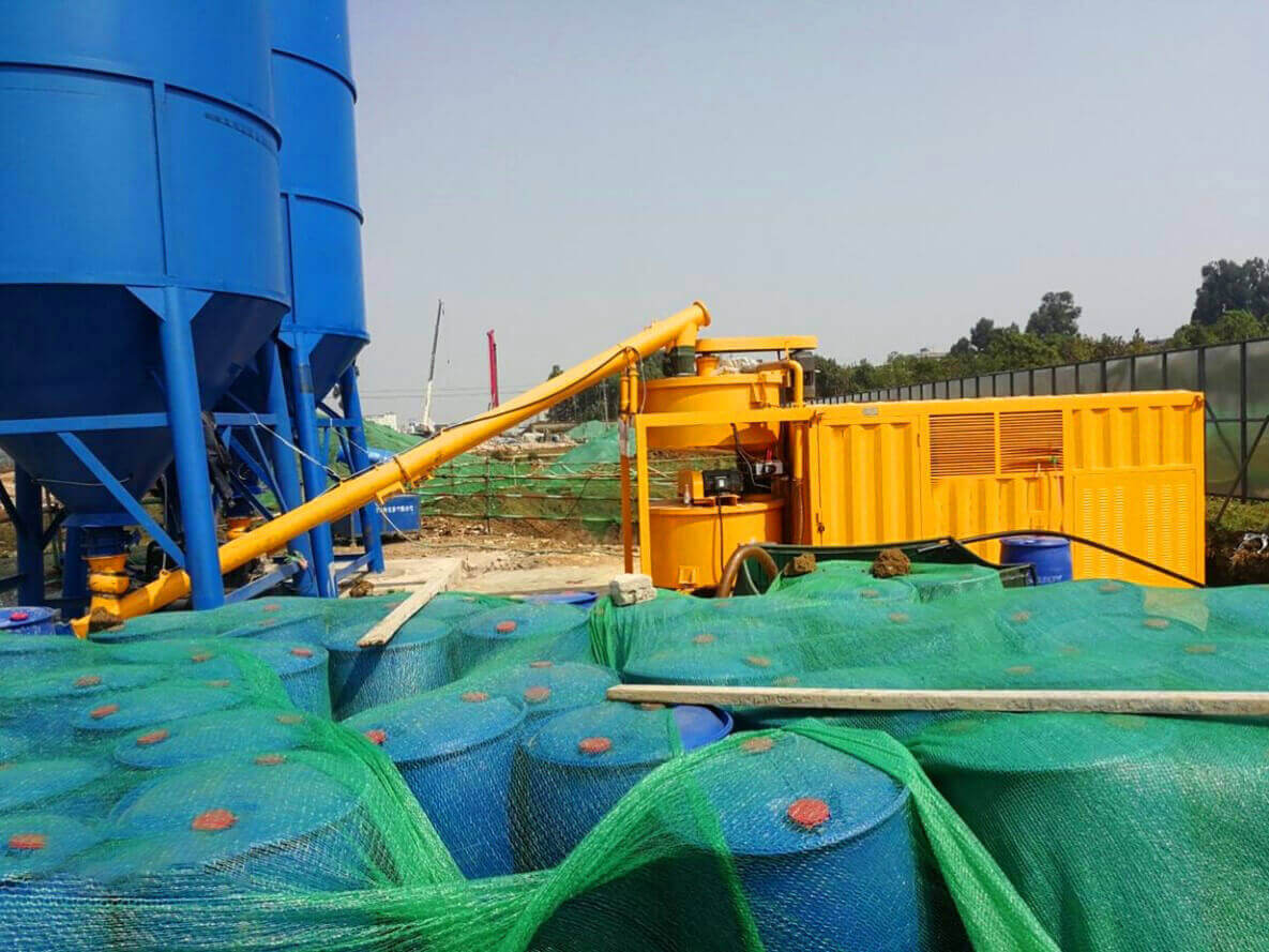 foam cement concrete mixing station for backfilling foundation