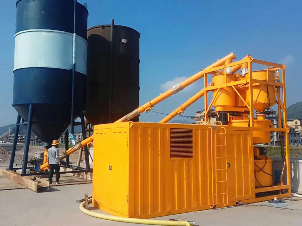 foam concrete mixing station for coal mining backfilling project