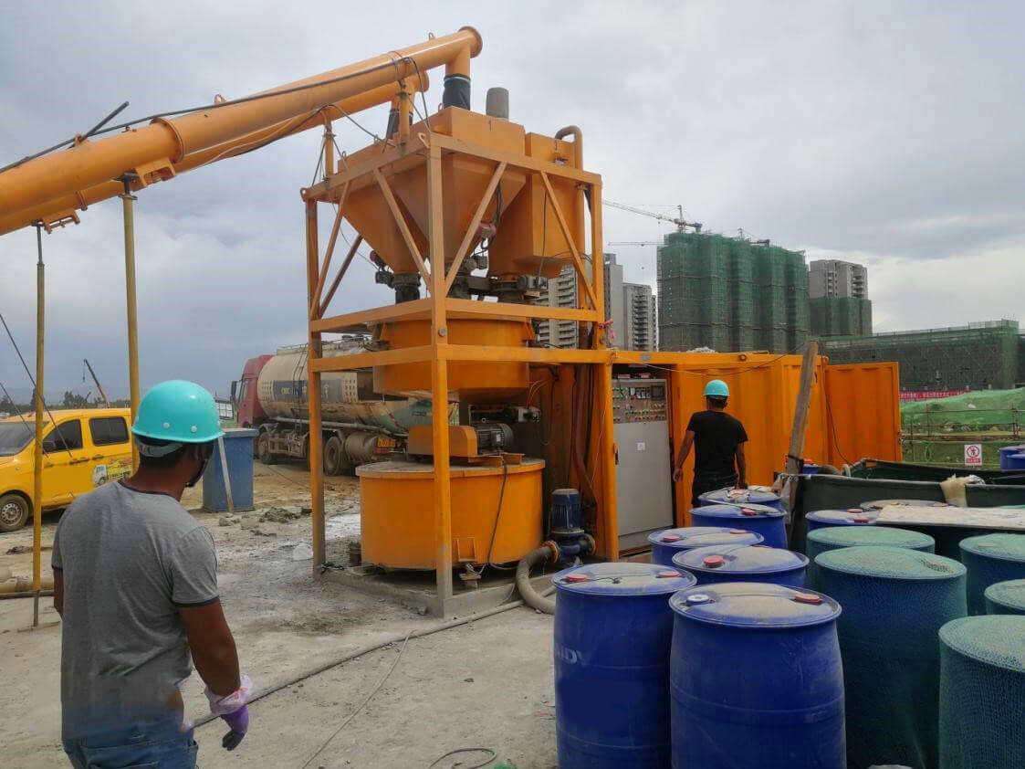 foam concrete mixing station