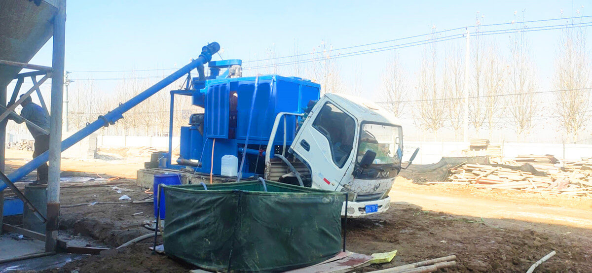 Gob filling pipeline backfill bridge abutment replacement concrete mixing station