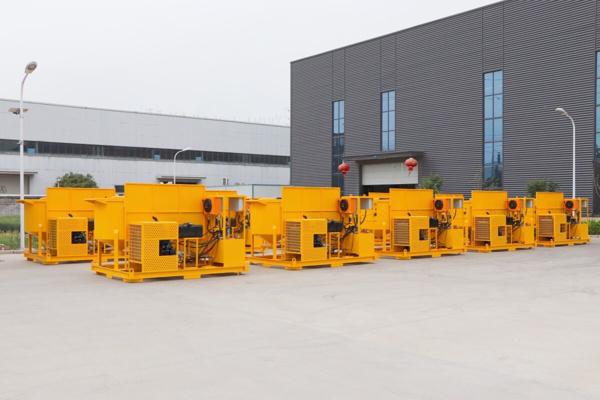 grout mixer with diesel engine