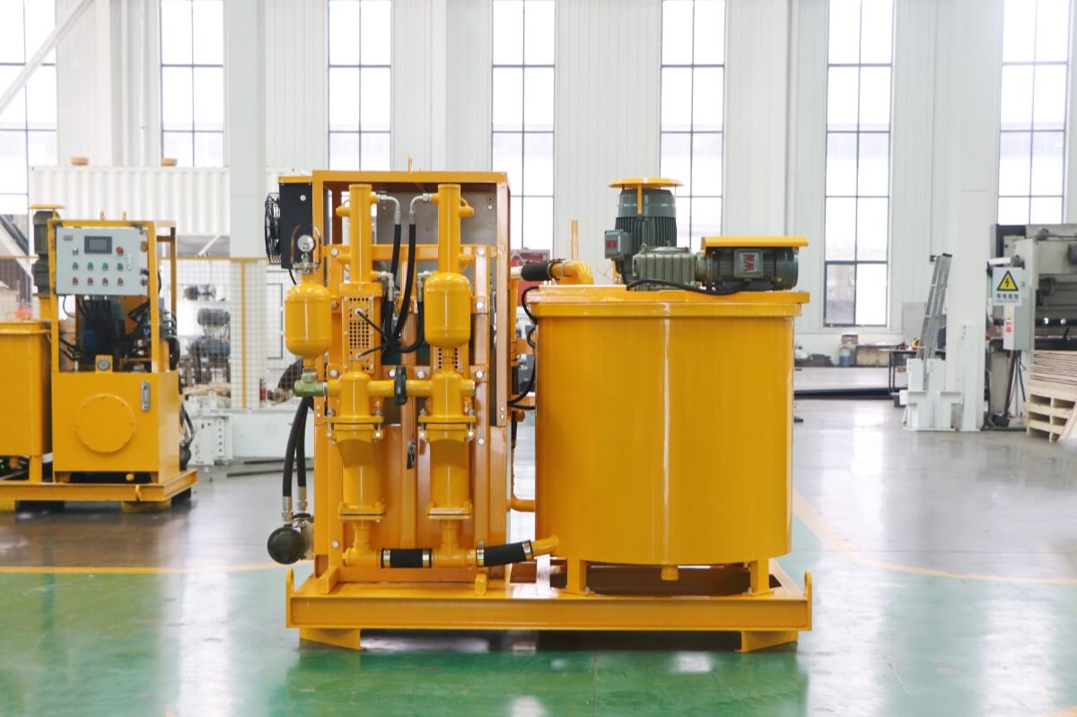 grout mixing and pumping plant
