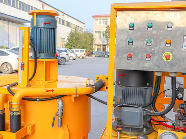 Grout mixing plant electric motor