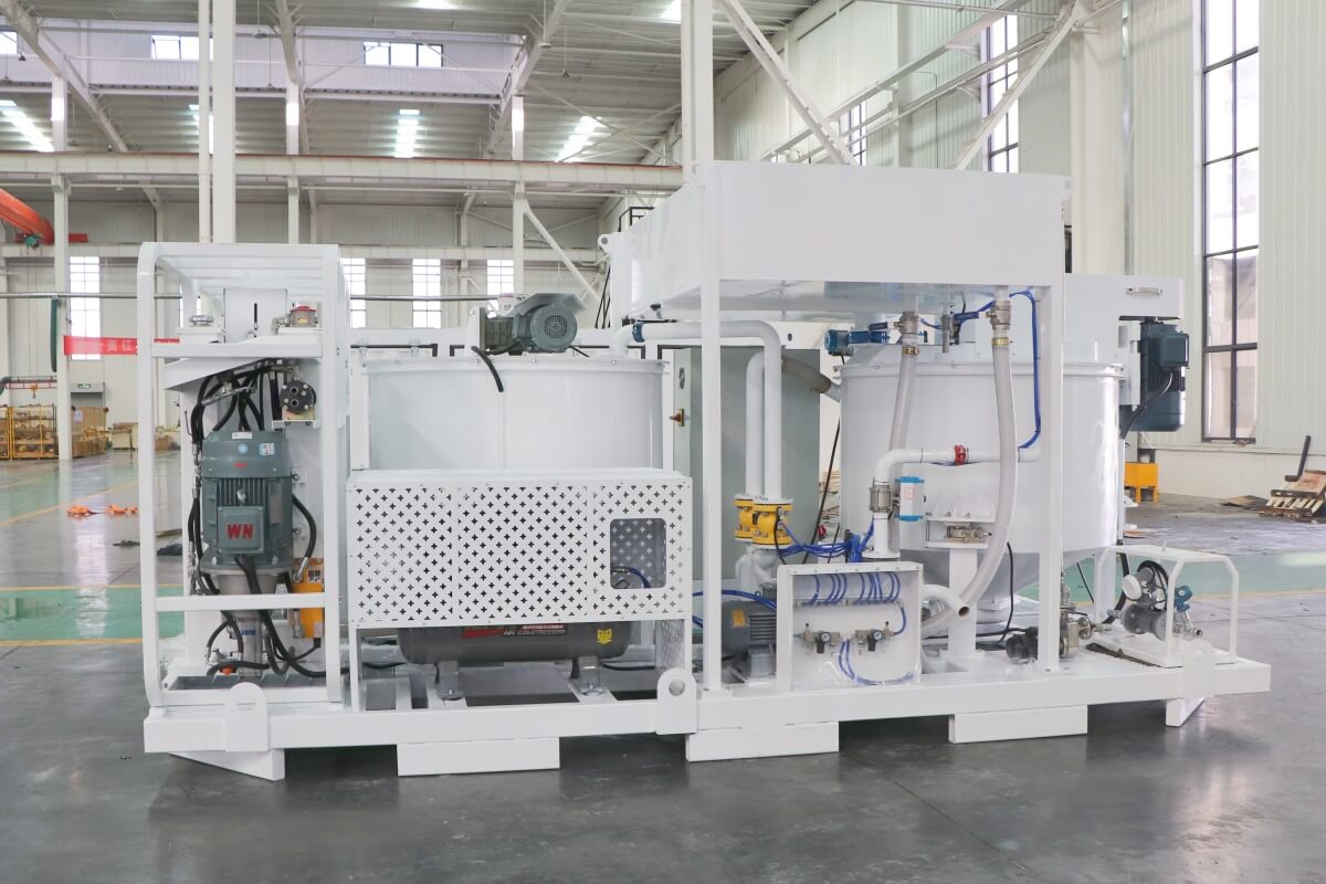 Grout plant station with a 950L Water Supply System