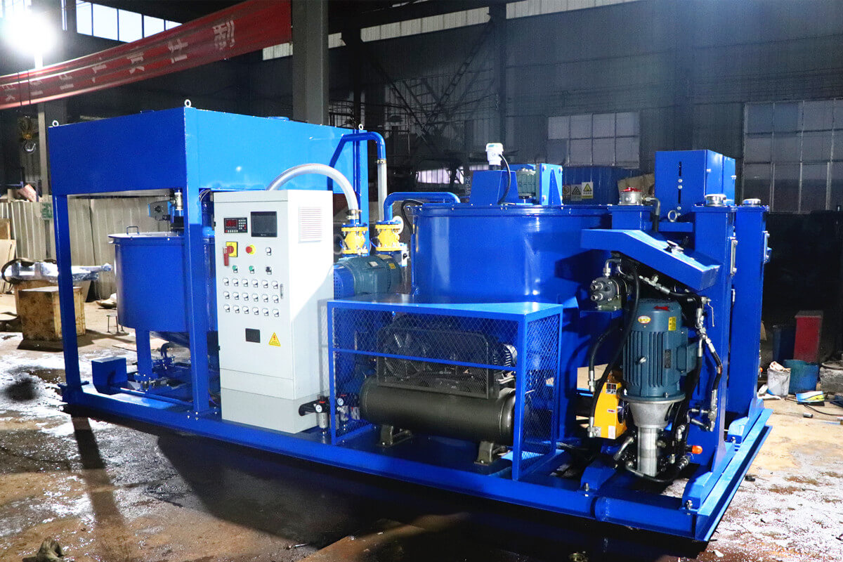 automated grout pump plant