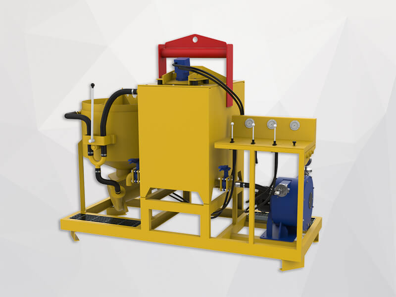 grout mixing and pumping station