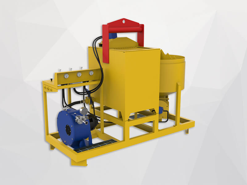 hydraulically driven grout station
