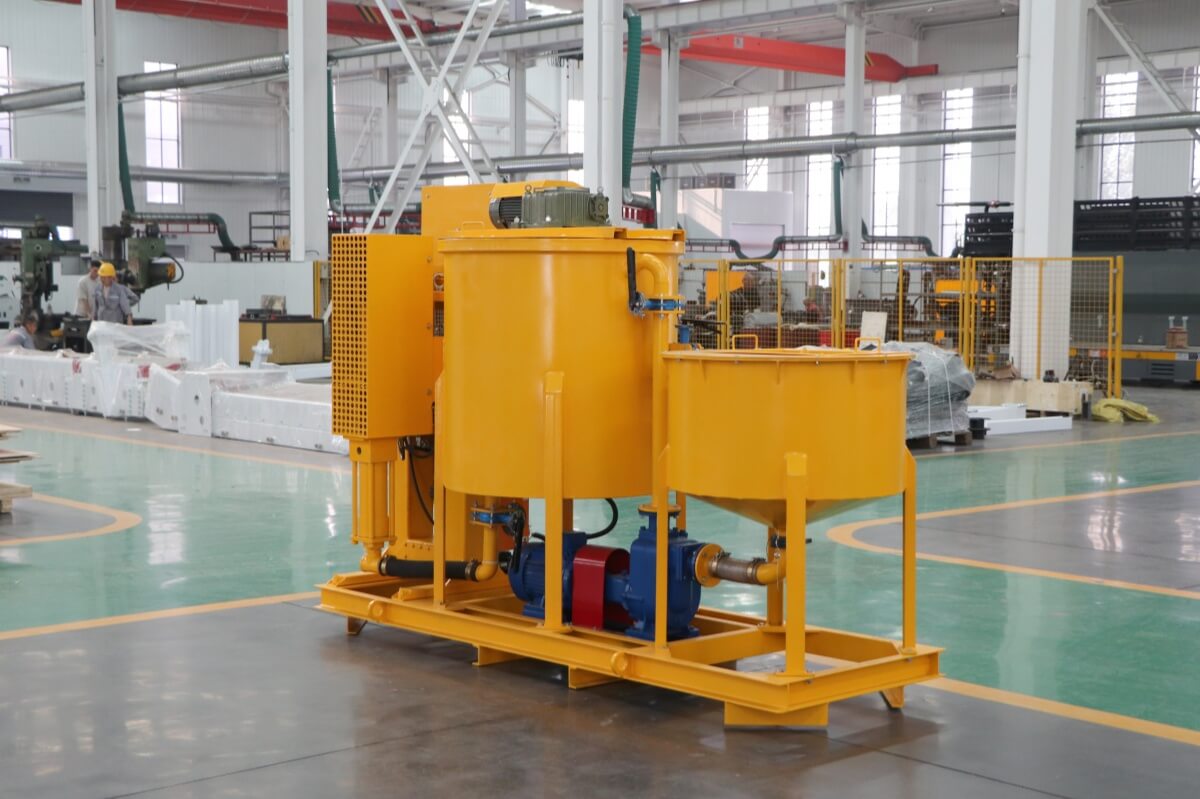 compact grout injection station