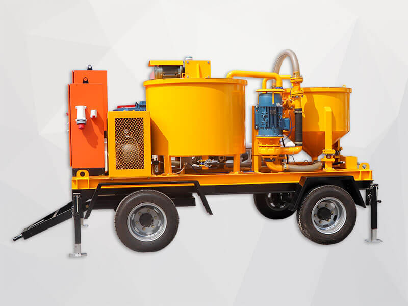 grout mixer and pump with wheels