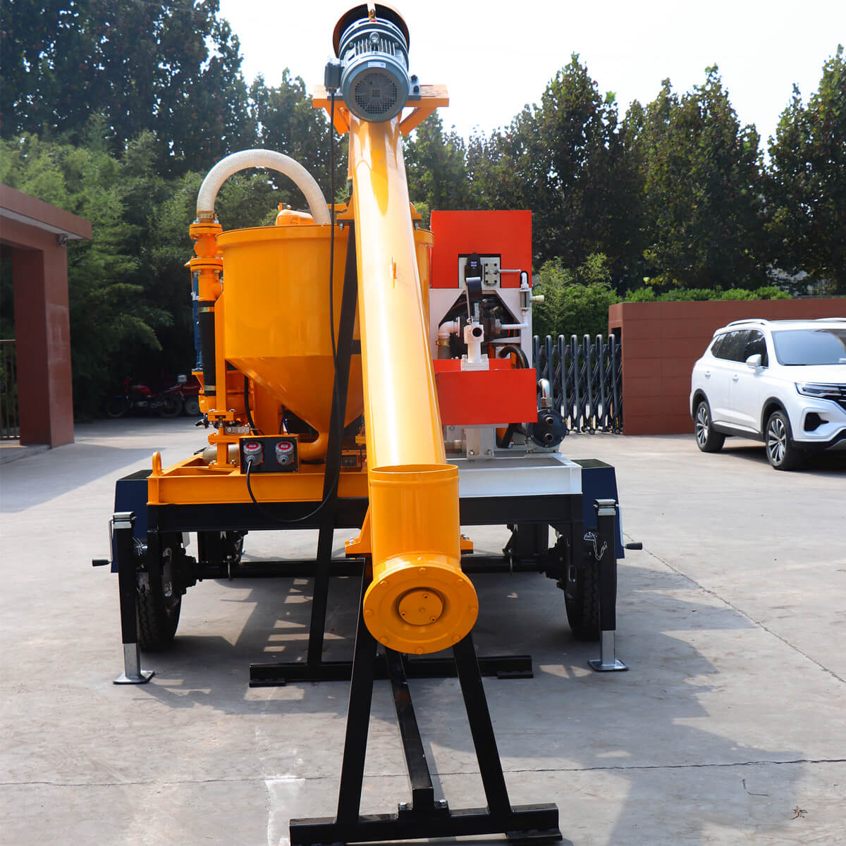 grout mixer pump with screw feeder