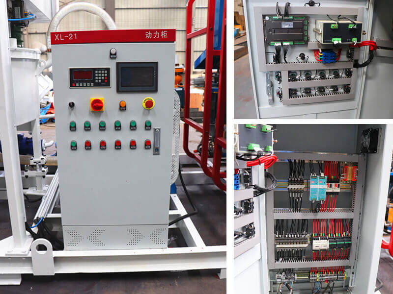 Electric control cabinet of grout mixing with pumping equipment 