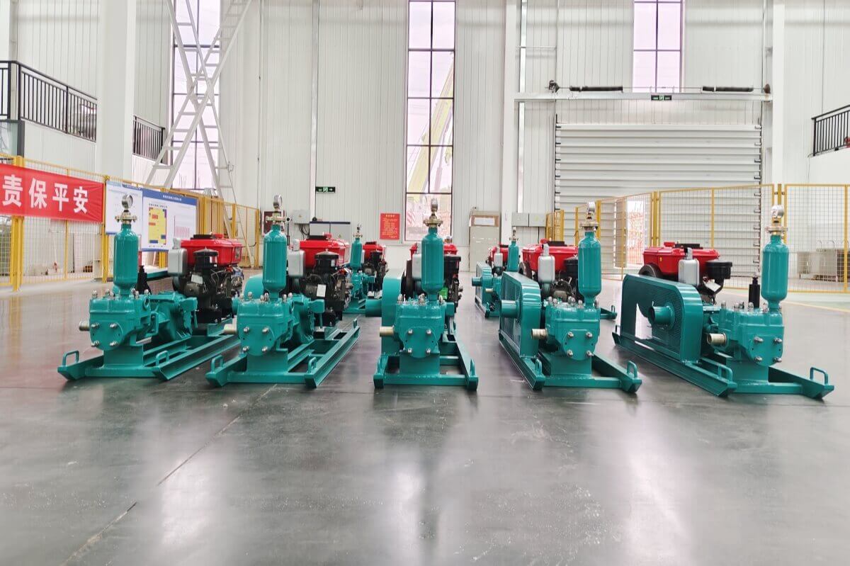 Piston type diesel driven grout pump