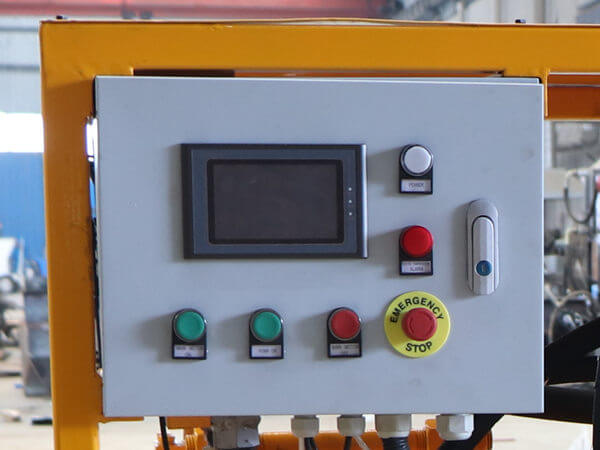 Control cabine of grouting pump