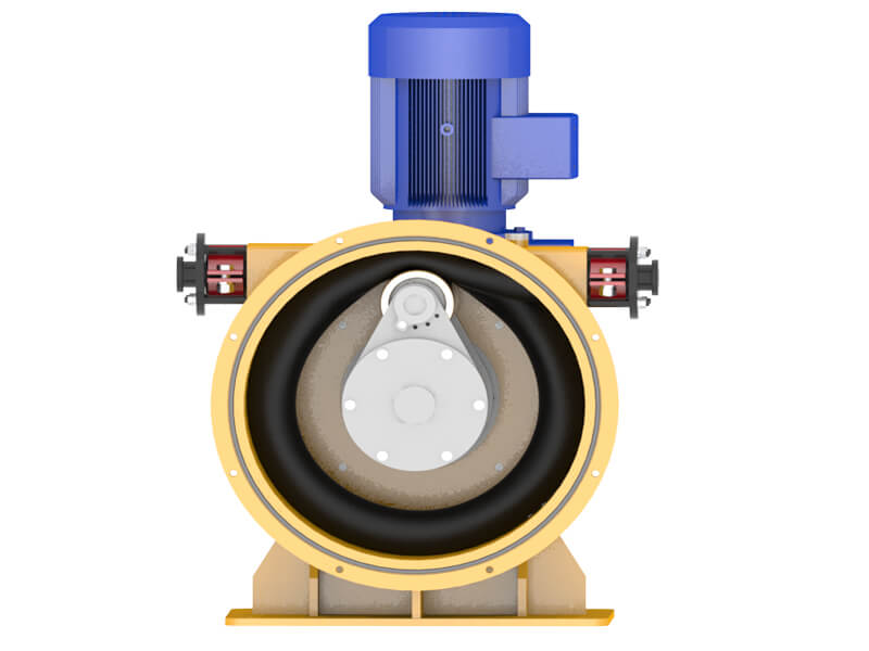 working principle of single roller hose pump