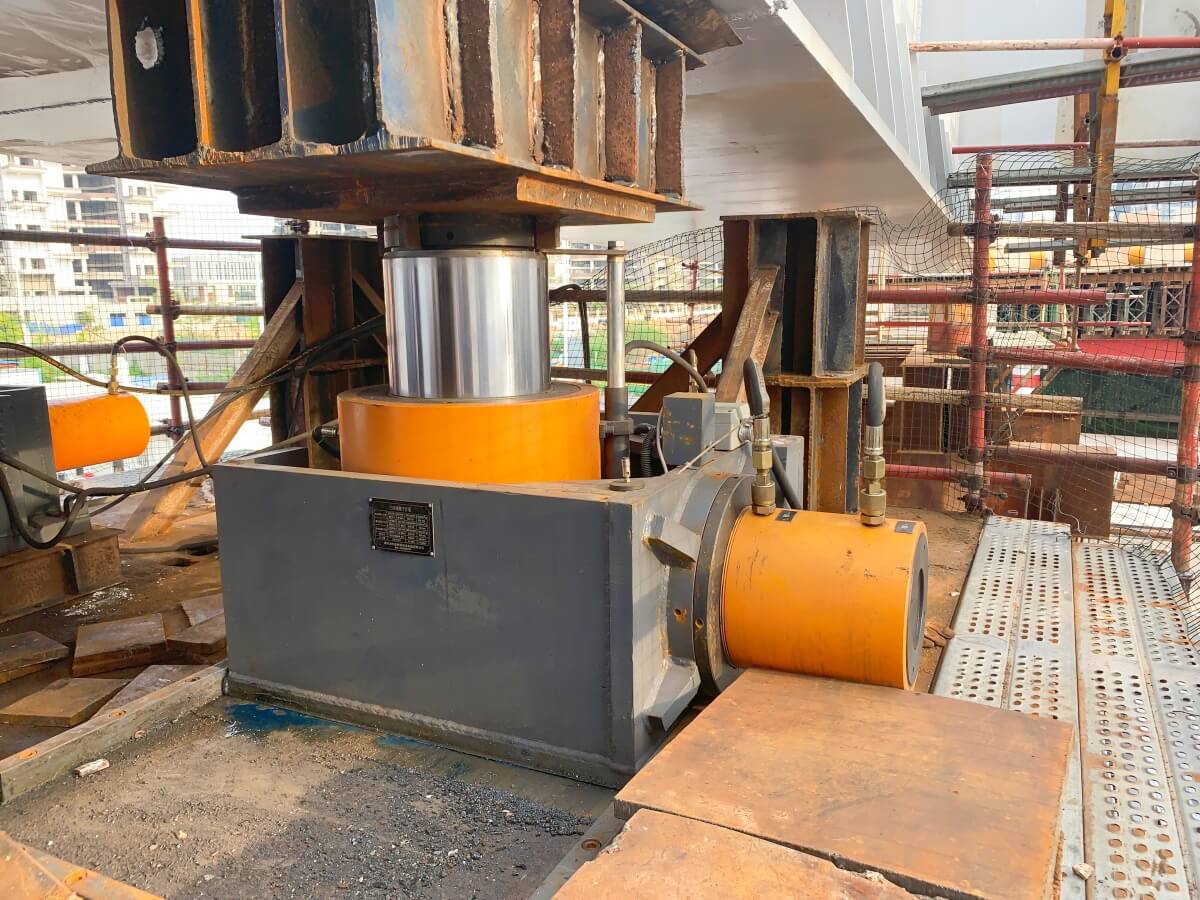 PLC controlled bridge jacking system