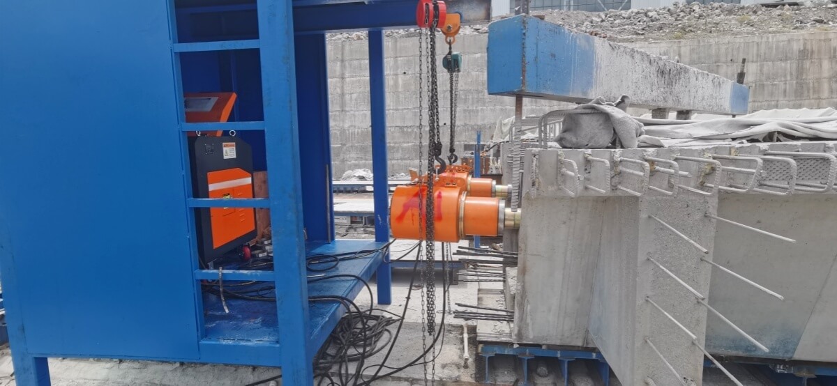 Prestressing Post Tension Jack with 700 Bar Hydraulic Pump