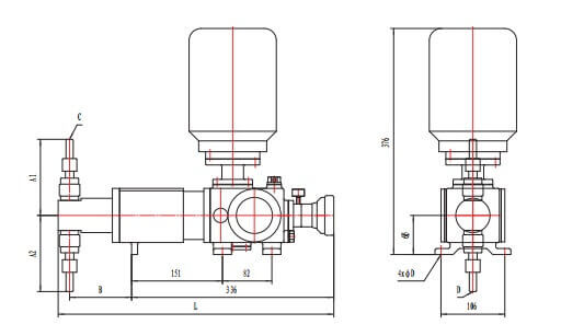 LDJ1-A Plunger Metering Pump Installation Diagram
