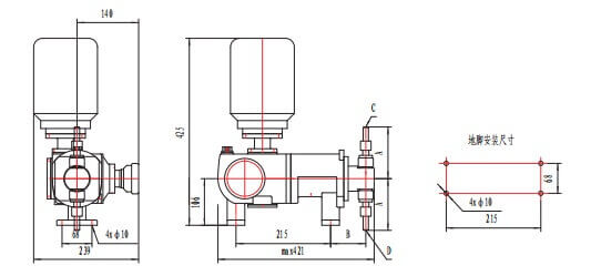 LDJ1 Plunger Metering Pump Installation Diagram