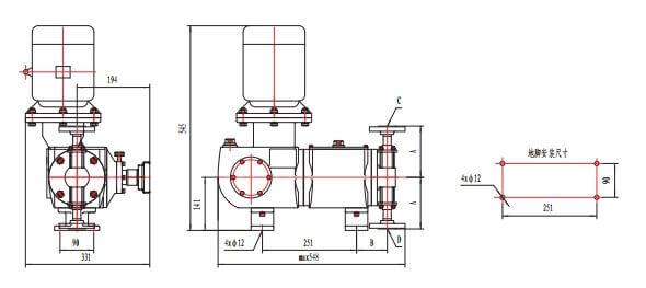 LDJ2 Plunger Metering Pump Installation Diagram