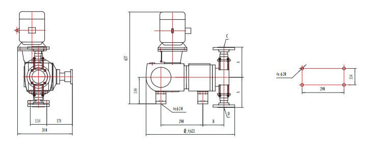 LDJ3 Plunger Metering Pump Installation Diagram
