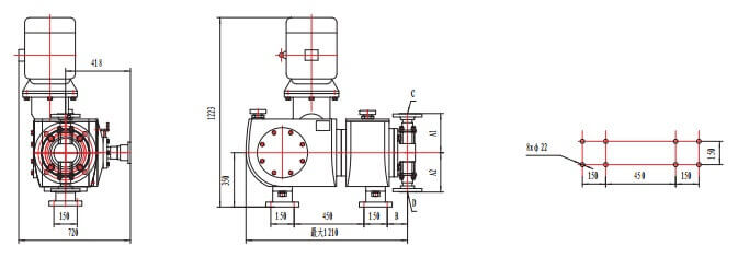 LDJ6 Plunger Metering Pump Installation Diagram