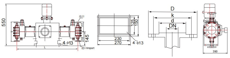 2LDJ2-M Hydraulic Diaphragm Metering Pump Installation Diagram